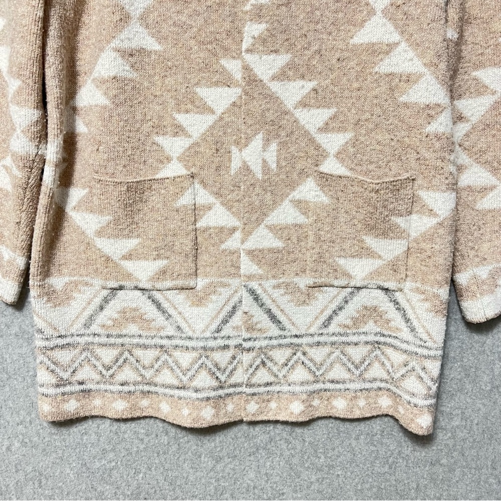 Frye Aztec Pattern Open Front Cardigan Sweater Si… - image 4